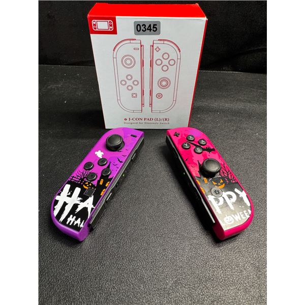 1 Pair of Nintendo Switch Joycons (Left and Right) Happy Halloween Design - New