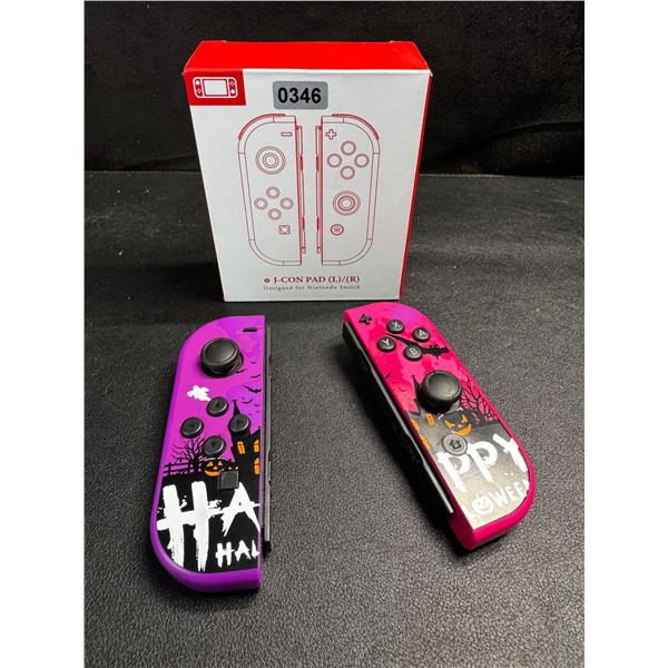 1 Pair of Nintendo Switch Joycons (Left and Right) Happy Halloween Design - New