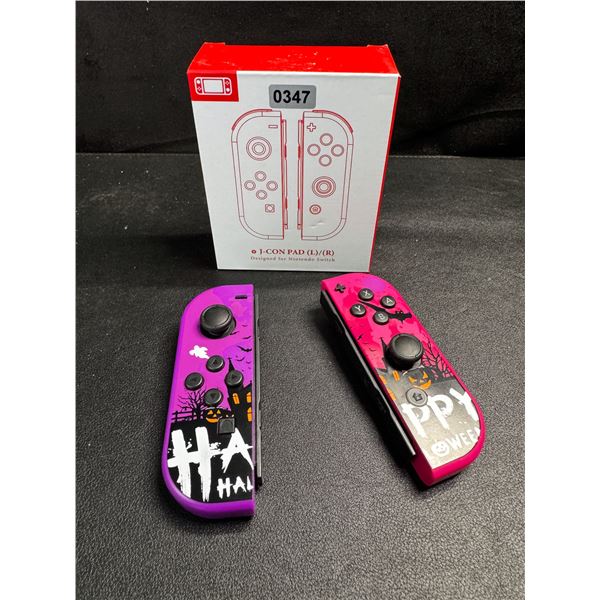 1 Pair of Nintendo Switch Joycons (Left and Right) Happy Halloween Design - New