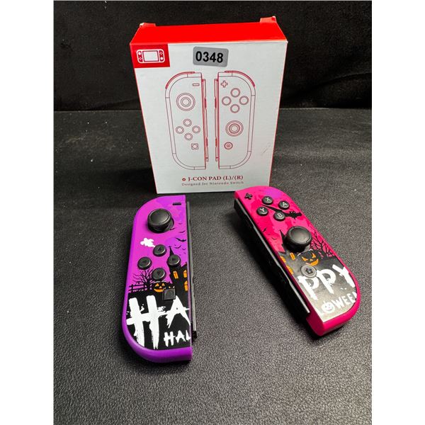 1 Pair of Nintendo Switch Joycons (Left and Right) Happy Halloween Design - New