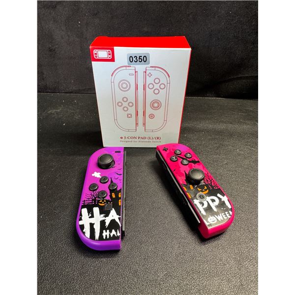 1 Pair of Nintendo Switch Joycons (Left and Right) Happy Halloween Design - New