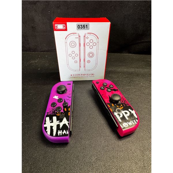 1 Pair of Nintendo Switch Joycons (Left and Right) Happy Halloween Design - New