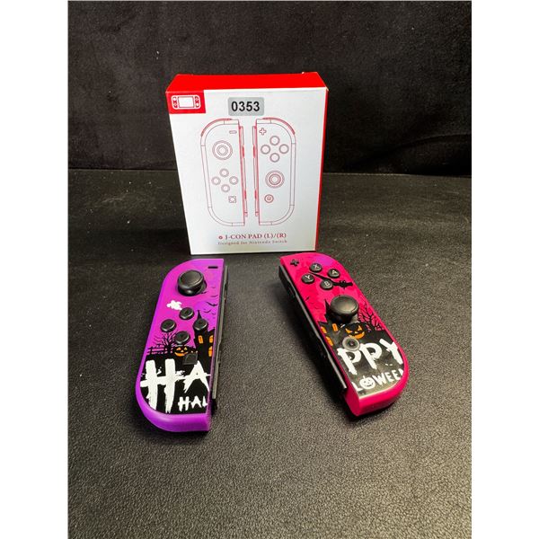 1 Pair of Nintendo Switch Joycons (Left and Right) Happy Halloween Design - New