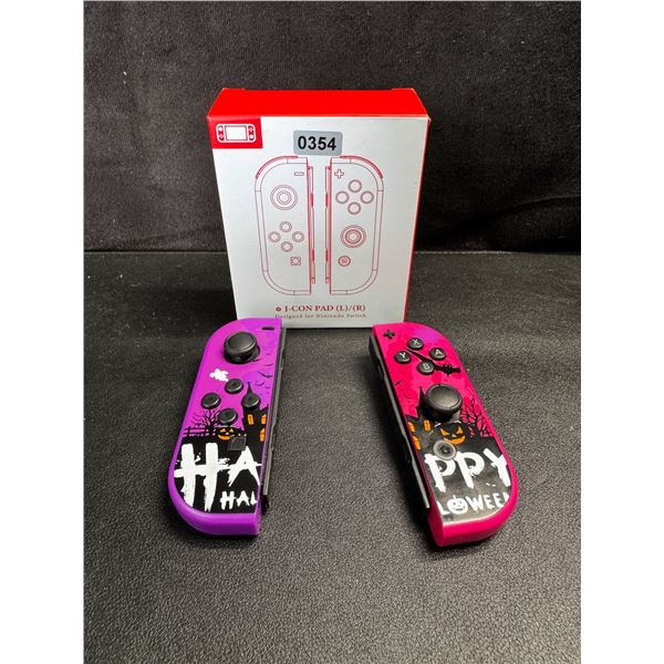 1 Pair of Nintendo Switch Joycons (Left and Right) Happy Halloween Design - New