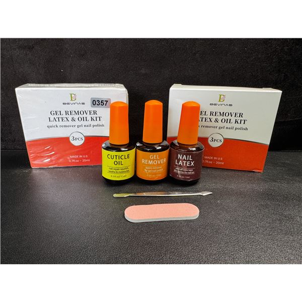 2 Boxes of Bevinas Gel Remover Latex and Oil Kit - New