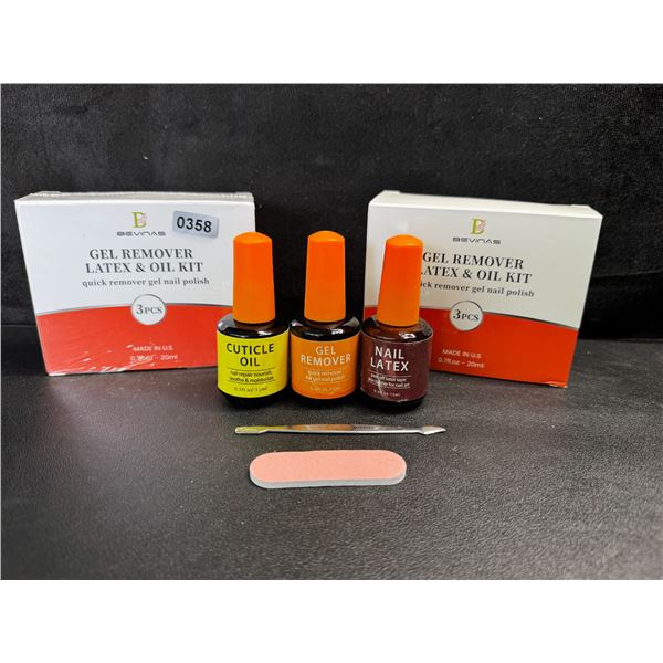 2 Boxes of Bevinas Gel Remover Latex and Oil Kit - New