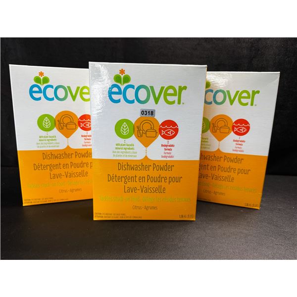 3 Boxes of Ecover Plant Based Mineral Dishwasher Detergeant Powder - New