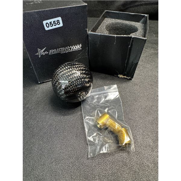 1 RyanStar Racing Carbon Fibre Round Shift Knob with Threaded Adapter Inserts - New