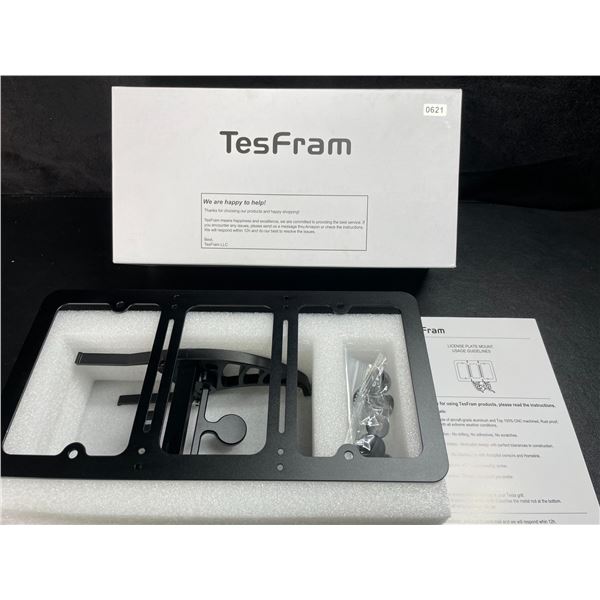 1 Tesfram Front License Plate Mount/Holder for Tesla - No Drilling Needed - Brand New