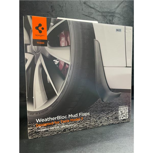 Spigen WeatherBloc Mud Flaps Designed for Tesla Model 3 - Brand New!