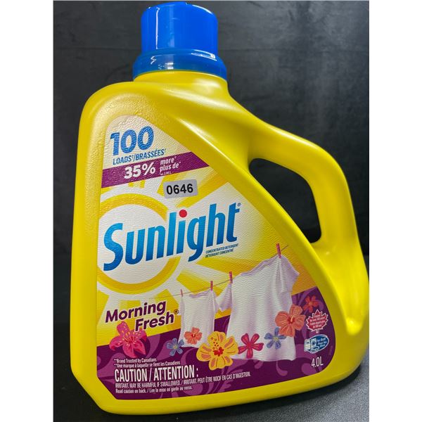 1 Large 4.0L Jug of Sunlight Morning Fresh Laundry Detergent 100 Loads - New