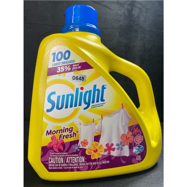 1 Large 4.0L Jug of Sunlight Morning Fresh Laundry Detergent 100 Loads - New