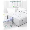 Image 4 : 1 Surge Protector Power Strip with 8 Outlets, 4 USB Ports & 5FT Extension Cord - Brand New!