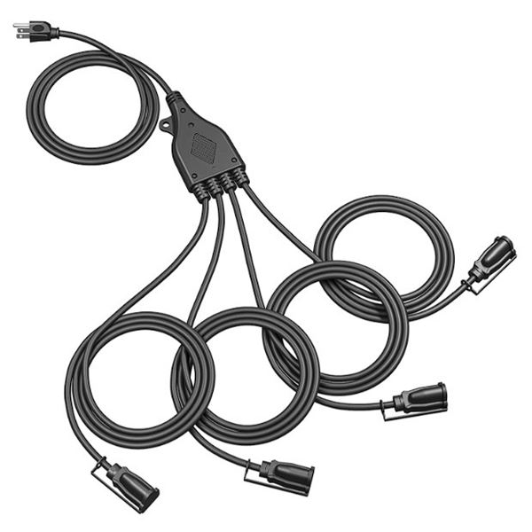 1 Dewenwils Outdoor Splitter Extension Cord with 1 to 4 Splitter; Total 31FT; Waterproof - New