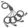 Image 1 : 1 Dewenwils Outdoor Splitter Extension Cord with 1 to 4 Splitter; Total 31FT; Waterproof - New