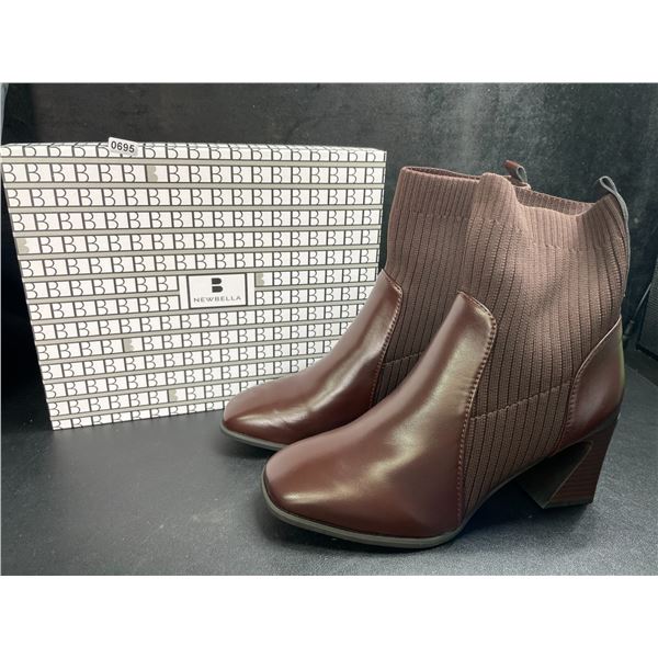 1 Pair of Newbella Women's Chunky Heel Boots/Elastic Slip-On Dress Boots - New in Box