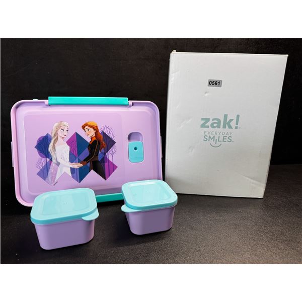 1 Zak EveryDay Smiles Kids/Youth Frozen Lunchbox with 2 Side Containers - New