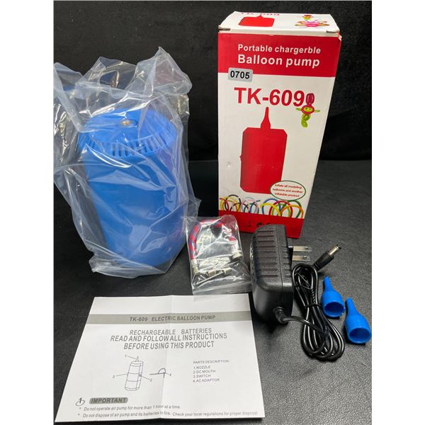 1 Portable Rechargeable Electric Balloon Pump - Brand New