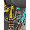Image 4 : 12PC Inflatable Minecraft Pixel Swords - 25" Size - Brand New