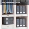 Image 2 : 1 4-Pack of Grey Sheet Organizer Boxes for King and Queen Size Sheets - New