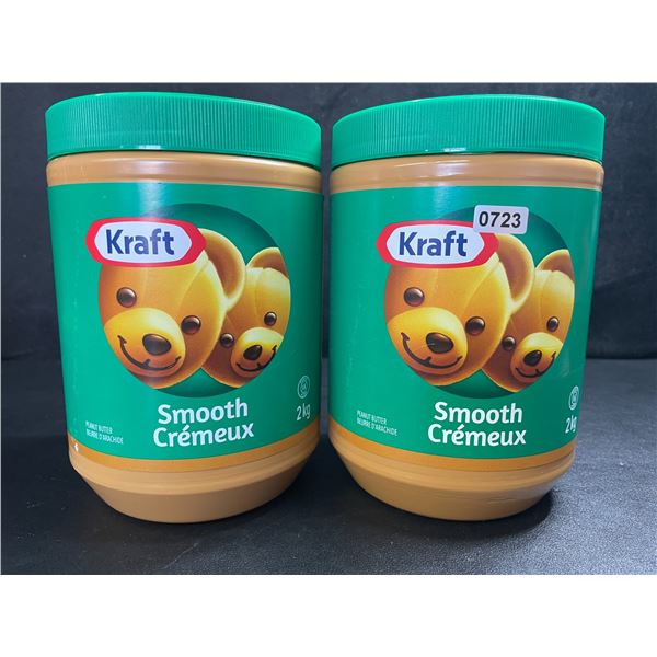 2 Kraft Smooth Peanut Butter - Large 2KG Tubs - BB: AU 28/2025