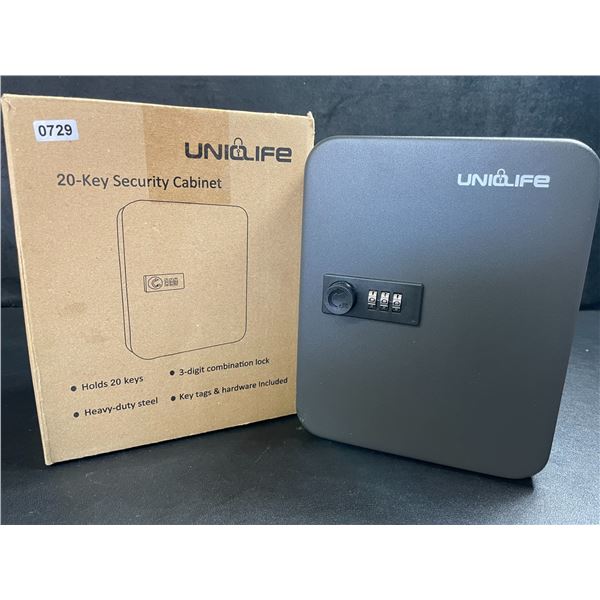 1 Uniqlife 20-Key Security Cabinet w/ Combination Lock - Holds 20 Keys - Brand New!