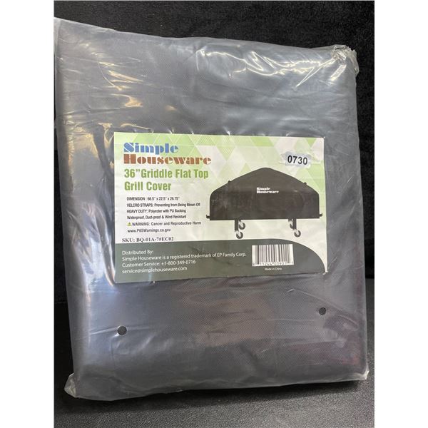 1 36-Inch BBQ Grill Cover/Griddle Flat Top Grill Cover - Size: 66.5" x 22.5" x 26.75" - Brand New