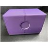 Image 6 : 1 ZLCA Premium Leather Card Deck Box w/ Dice Tray; 200+ Trading Card Storage Box - Purple - New