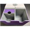 Image 8 : 1 ZLCA Premium Leather Card Deck Box w/ Dice Tray; 200+ Trading Card Storage Box - Purple - New