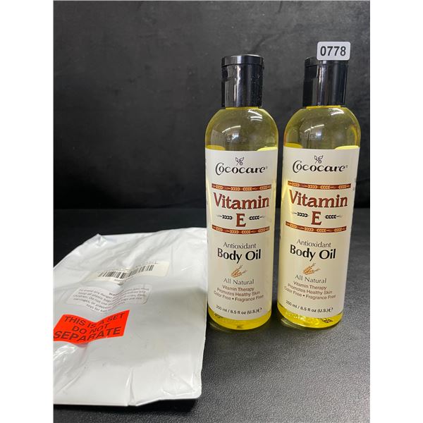 2 Cococare Vitamin E Antioxidant Body Oils - All Natural - 250ml Each - New