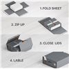 Image 3 : 1 Collapsible Bed Sheet Organizer/Fabric Storage Bin 4PC Set for Organizing Bed Sheets - New