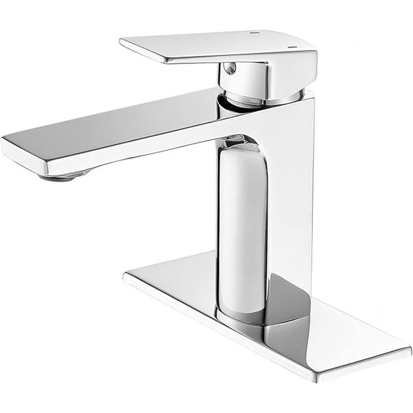 1 Voton Chrome Bathroom Sink Faucet - Single Handle/One Hole Faucet with Deck - Brand New!