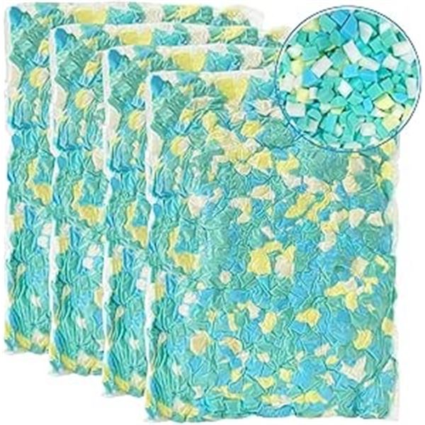 1 Giant Bag (19.5LBS) of Shredded Memory Foam Filling for Bean Bag Chairs - Multi-Colour - New