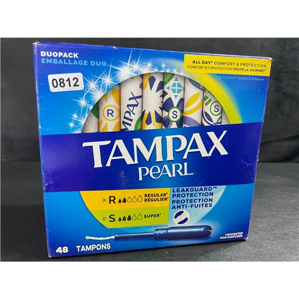 1 Box of Tampax Pearl Tampons - 48 Count Duopack - New