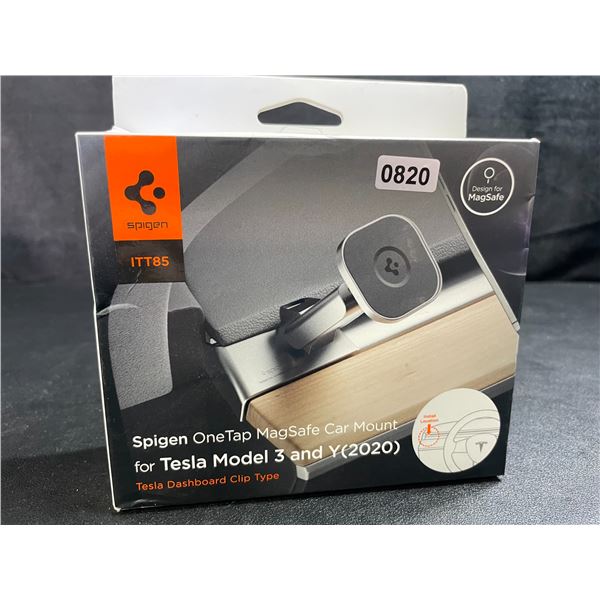 1 Spigen OneTap MagSafe Car Mount for Tesla Model 3 and Y - New