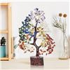 Image 1 : 2 Crystal Chakra Healing Tree of Life/Crystal Feng Shui Bonsai Spiritual Decor Trees - New