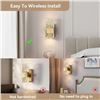 Image 6 : 1 Camcucci Battery Operated Wall Sconce Modern LED Wall Light - New in Box!