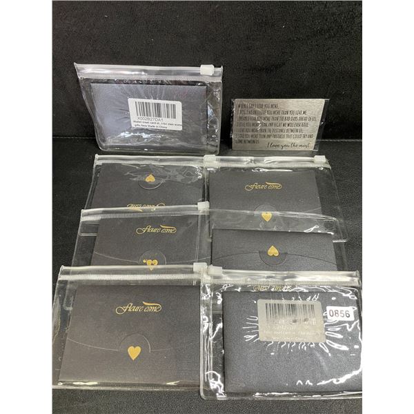 7 Metal Wallet Card/Gift Engraved Wallet Card Plaques with "I Love You" Message - New