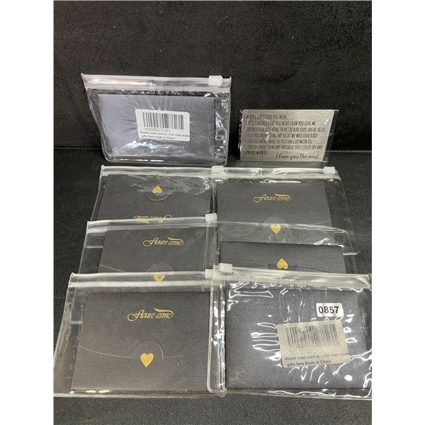 7 Metal Wallet Card/Gift Engraved Wallet Card Plaques with "I Love You" Message - New