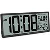 Image 1 : 1 Large 14.5" Digital Wall Clock - Battery Operated w/ Jumbo Numbers, Temp, and Date - New