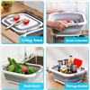 Image 2 : 1 Multi-Function Collapsible Cutting Board/Food Strainer/Food Storage Basket - New