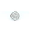 Image 1 : 14kt WG Diamond Cluster Flower Ring