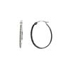 Image 2 : 14WG Oval Diamond Hoop Earrings