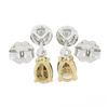 Image 5 : New 14K TT Gold 1.42 ctw Fancy Brown & White Diamond Tear Drop Dangle Earrings
