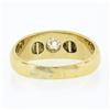 Image 7 : Antique 14k Yellow Gold 0.28 ctw European Diamond w/ 3.9mm Pearl Accents Band Ri