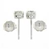 Image 5 : NEW Classic 14k White Gold .75 ctw Round Brilliant Diamond Prong Set Stud Earrin