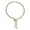 Image 4 : Vintage Tiffany & Co 14K Gold Twisted Wheat & Rope Chain w/ Knot Lariat Necklace