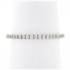 Image 4 : 14k White Gold 0.33 ctw Pave Diamond Thin Petite Stack Wedding Eternity Band Rin