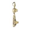 Image 3 : Antique 10K Gold 0.07 ctw Diamond Open Work Floral Drop Dangle Lavalier Pendant