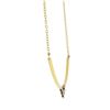 Image 5 : Vintage 14k Yellow Gold 0.30 ctw Bezel Diamond Chevron "V" Drop Collier Necklace